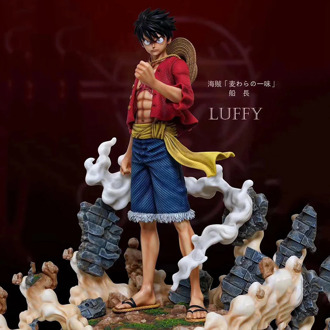 25cm Anime One Piece Luffy Figures Monkey D Luffy Armed color GK Statue PVC Action Figure Big size Collection Model Toy gift