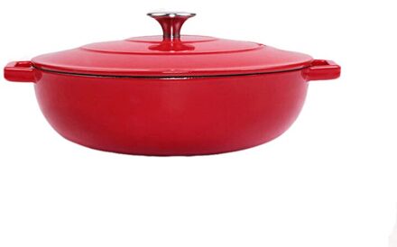 25Cm Gietijzeren Emaille Zeevruchten Stoofpot Soeppan