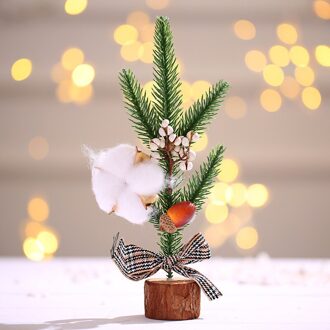 25Cm Mini Kerstboom Sneeuwvlokken Kunstmatige Kerst Ceder Ornamenten Festival Tafel Miniatuur Ornament Home Decoratie