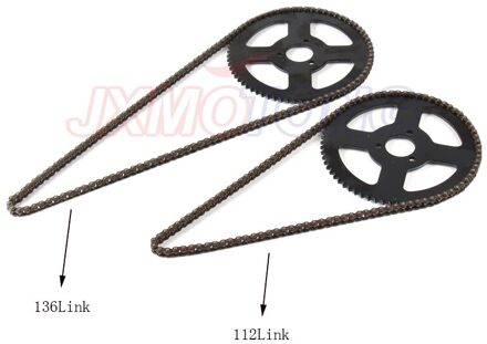 25H 112 136 Links Loops Ketting En 68T Tandwiel Voor 47cc 49cc 2 Takt Motor Atv Quad Go kart Dirt Pocket Mini Fiets Motorfiets 112Link