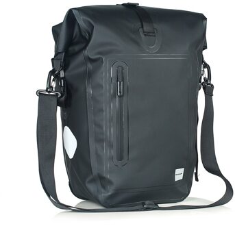 25L Waterdichte Fiets Bagagedrager Fietstas Fietsen Achterbank Zadeltas Schoudertas Fiets Accessoires Case Voor Fiets zwart