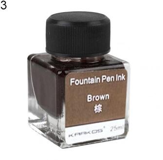 25Ml 6 Kleuren Niet-Carbon Glitter Kalligrafie Schilderij Tekening Vulpen Inkt Bruin