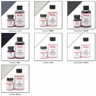 25ml/bottle Black Whtie Metal Gold Silver Sneakers Imported Hand-Painted DIY Acrylic Paint Leather Pigment Color Change Airbrush