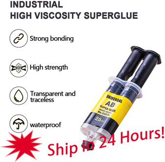 25ML Epoxy Resin AB Glue Office 2 Mins Curing Firm Long-lasting Reliable Epoxy Resin Strong Glue AB Glue Adhesive Super Liquid