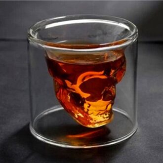 25Ml Twee Manieren Shot Transparante Kristallen Schedel Hoofd Glas Cup Voor Whiskey Wijn Vodka Bar Club Bier Wijn Glas