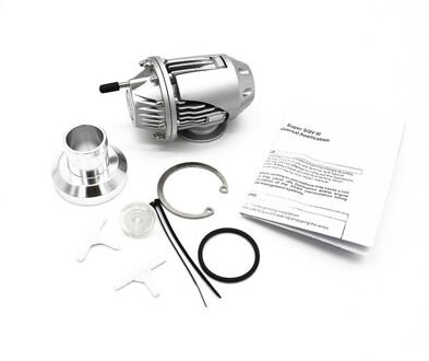 25Mm/34Mm SQV3 Ssqv Bov Turbo Blow Off Valve Bov Met Adapter Flens 34MM-zilver