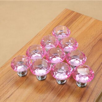 25Mm Diamond Crystal Kast Kast Dresser Lade Kast Deurknop Pull Handle Home Decor Wereldwijd Winkel Roze