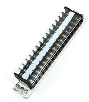25mm DIN Rail 15 Positie 660 v 15A Barrier Screw Terminal Strip TD-1515