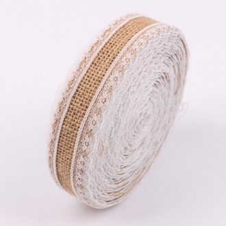 25Mm Jute Jute Linten Vintage Bruiloft Accessoires Een Meter Kant Jute Hessische Rustieke Bruiloften & Feesten Verjaardag Feestartikelen stijl E