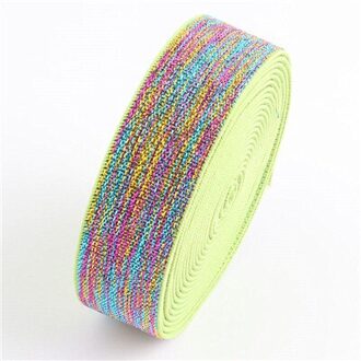 25mm Kleurrijke Gedrukt Gillter Elastische Linten Bands Elastische Tape DIY Hoofddeksels Kleding Zak Broek Naaien Accessoires 1 meter gillter groen