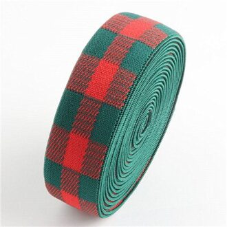 25mm Kleurrijke Gedrukt Gillter Elastische Linten Bands Elastische Tape DIY Hoofddeksels Kleding Zak Broek Naaien Accessoires 1 meter rood groen