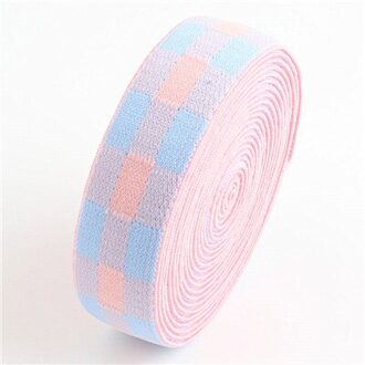 25mm Kleurrijke Gedrukt Gillter Elastische Linten Bands Elastische Tape DIY Hoofddeksels Kleding Zak Broek Naaien Accessoires 1 meter roze blauw
