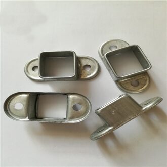 25Mm Vierkante Buis Vaste Bodemplaat Gegalvaniseerd Staal Vangrail Lassen-Gratis Socket Zetel Connector