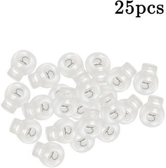 25PCS Making Mouth Face Mask DIY Accessories Clear Rope Cord Locks Clip End Single Holes Luggage Lanyard Fasten Stopper Sliding