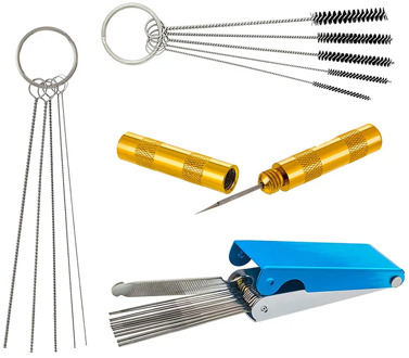 25Pcs Needle and Brush Cleaning Tool Set Kits -18 Wire Needles,5 Clean Brushes,1 Gold Clean Needle to Remove Nozzle Paint,Dirt