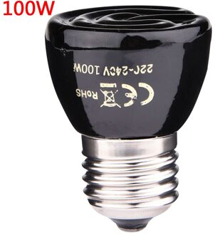 25W 50W 75W 100W Huisdier Verwarming Lamp Zwart Infrarood Keramische Emitter Warmte Gloeilamp Huisdier Broedmachine kippen Reptiel Lamp 220-240V