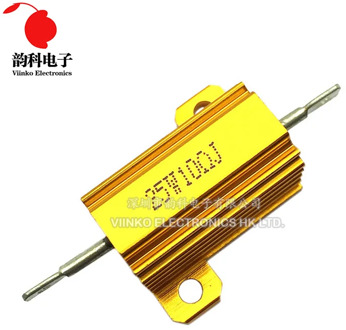 25W Aluminum Power Metal Shell Case Wirewound Resistor 0.01 ~ 30K 0.05 0.1 0.5 1 2 3 5 6 8 10 20 100 150 200 300 500 1K 10K ohm