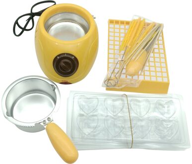 25W Chocolade Smelten Warming Fondue Set Smelten Machine Diy Tool Voor Smelten Chocolade Snoep Kaas Utensilios De Cocina geel