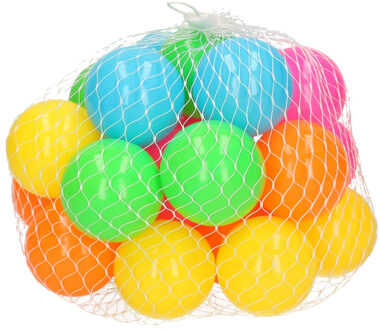 25x Ballenbakballen neon kleuren 6 cm speelgoed