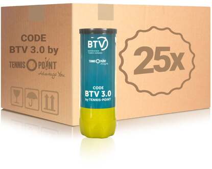25x blik van 3 Code BTV 3.0 by Tennis Point geel - nosize