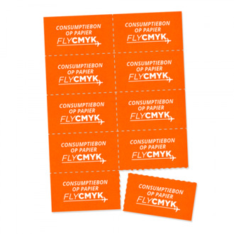 25x consumptiebonnen drukken met jouw ontwerp (25 st) drukken