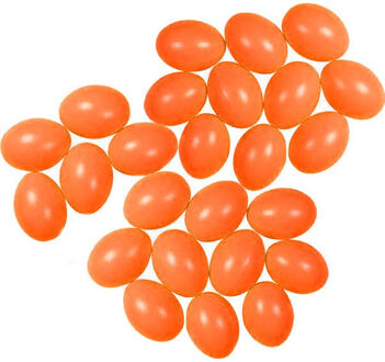 25x Plastic oranje eitjes 6 cm decoratie/versiering - Feestdecoratievoorwerp