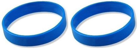 25x stuks siliconen armband blauw