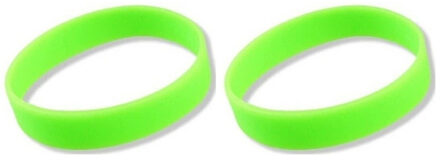 25x stuks siliconen armband neon groen