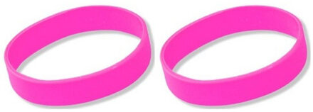 25x stuks siliconen armband roze