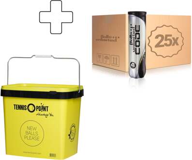 25x verpakking  4 stuks Code Black Plus ballenemmer geel - nosize