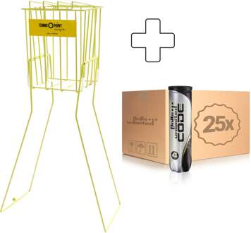 25x verpakking  4 stuks Code Black Plus ballenmand geel - nosize