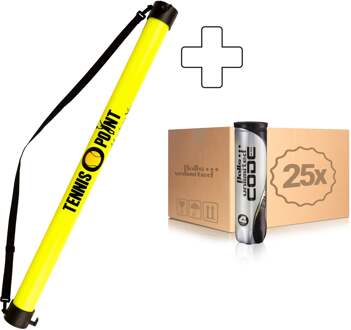 25x verpakking  4 stuks Code Black Plus ballenverzamelbuis geel - nosize