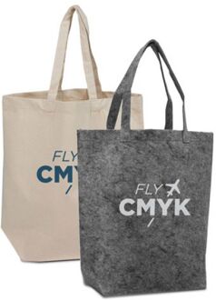 25x vilten tote bag - uniek draagtas met logo (25 st) drukken