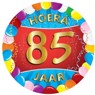 25x Vrolijk gekleurde viltjes 85 jaar - Bierfiltjes Multikleur