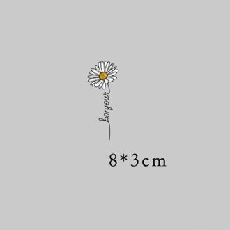 25X10Cm Bloemen Ijzer Op Patches Voor Diy Warmteoverdracht Kleren T-shirt Thermische Transfer Stickers Decoratie Afdrukken 8x3cm