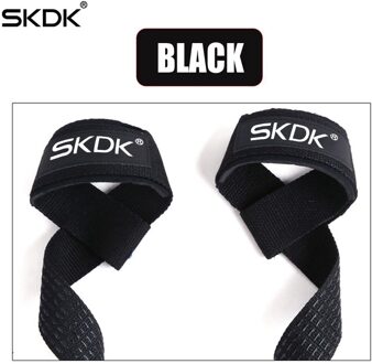 25X20X5Cm 1Pc Padded Gewichtheffen Bandjes Training Handschoenen Hand Pols Wraps Grip Band Gym fitness Sport Apparatuur Accessorie zwart