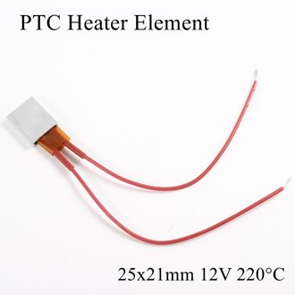 25x21mm 12 V 230 Graden Celsius Aluminium PTC Verwarmingselement Constante Thermostaat Thermistor Lucht Verwarming Sensor Met shell 25*21mm