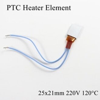 25x21mm 220 V 120 Graden Celsius Aluminium PTC Verwarmingselement Constante Thermostaat Thermistor Lucht Verwarming Sensor Met shell 25*21mm