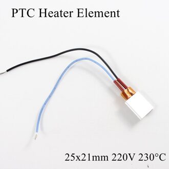 25x21mm 220 V 230 Graden Celsius Aluminium PTC Verwarmingselement Constante Thermostaat Thermistor Lucht Verwarming Sensor Met shell 25*21mm