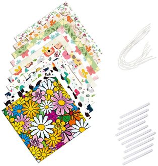 25X25 10 Stuks Gedrukt Katoen Stof Doek Naaien Quilten Stoffen Voor Patchwork Handwerken Diy Pop Handgemaakte Accessoires Z0519