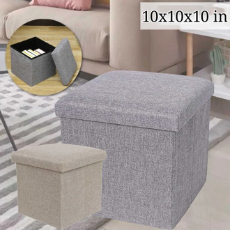 25x25x25CM Multifunctional Foldable Fabric Storage Stool Bench Box Small Sofa Minimalist Artistic Style Kid Chair Foot Stool