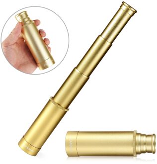 25X30 Pocket Zoomable Monoculaire Piraat Telescoop Draagbare Inklapbare Handheld Vintage Monoculaire Telescoop Goud