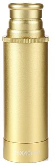 25X40 Pocket Zoomable Monoculaire Piraat Telescoop Draagbare Inklapbare Handheld Vintage Monoculaire Telescoop Goud