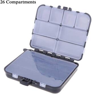 26/12/10/8 Grids Double Side Vissen Lokken Opbergdoos Haak Aas Pouch Waterdichte Visgerei Houder Draagbare abs Vierkante Case 26 Grids