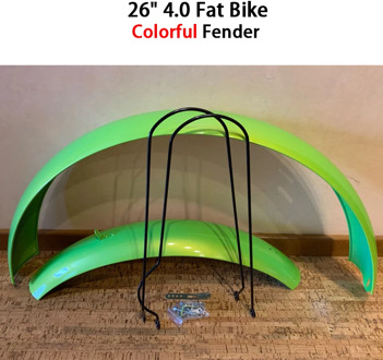 26"4.0 Fat Bike Colorful Mudguard Fender Guard for Electric Bicycle Kit MTB Moutain Bike Accessories Fender Bracket Wing Parts