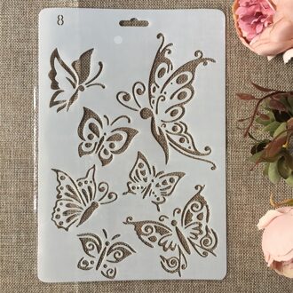 26 cm Vlinders DIY Craft Gelaagdheid Stencils Schilderij Scrapbooking Stempelen Embossing Album Papieren Kaart Template
