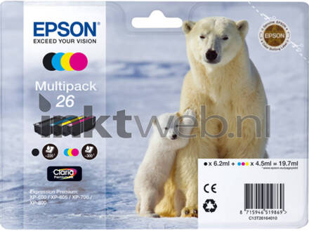 26 Multipack zwart en kleur Cartridge