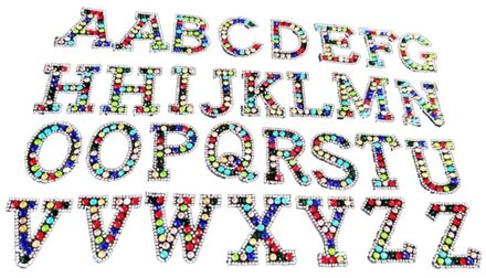 26 Pcs Iron On Letters Patches Applique Naaien Patches Brief A-Z Patch Alfabet Geborduurde Patches Diy