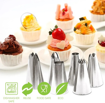 26 Pcs / Set Silicone Pastry Bag Tips Kitchen DIY Icing Piping Cream Reusable Pastry Bags + 24 Nozzle Set Cake Decorating Tools