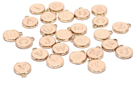 26 Stks/partij 12*15 Mm Emaille A-Z Alfabet Eerste Brief Bedels Handgemaakte Hanger Voor Diy Armband Sieraden maken beige